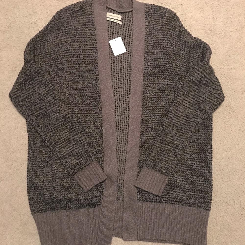 Grey and black cardigan